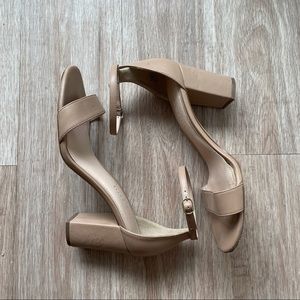 Nude Ankle Strapped heel